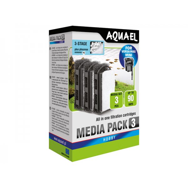 AQUAEL VERSAMAX MINI komplet wkładów PHOSMAX 3X