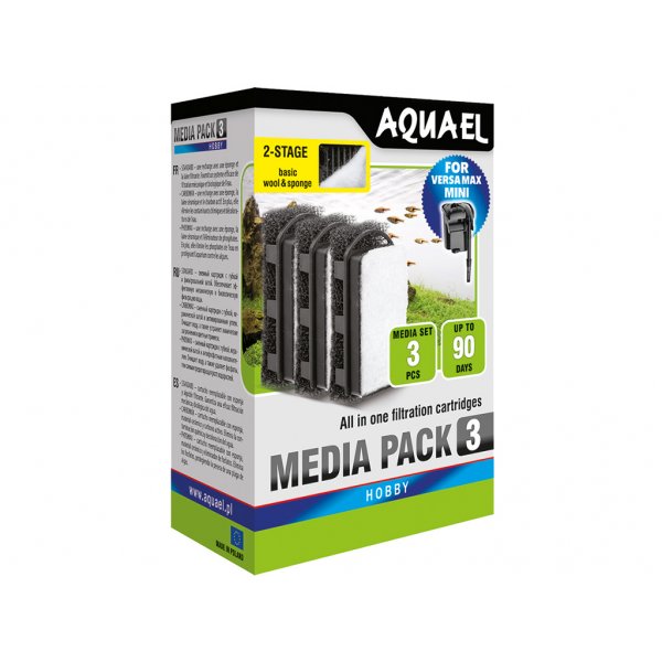 AQUAEL VERSAMAX MINI komplet wkładów STANDART 3X