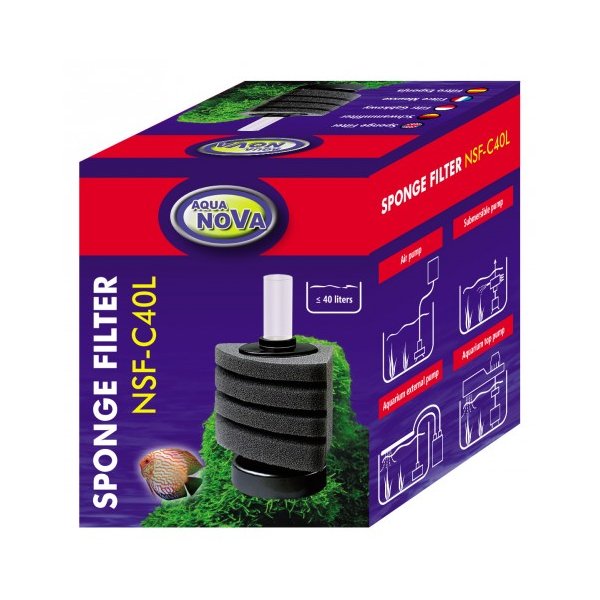 AQUA NOVA NSF-C40L Filtr gąbkowy do akwarium