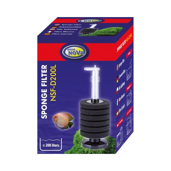 AQUA NOVA NSF-D200L Filtr gąbkowy, cyrkulacja wody