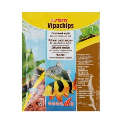 SERA VIPACHIPS 15 G POKARM TONĄCY DLA RYB