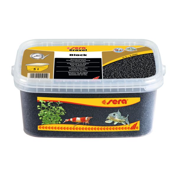 SERA GRAVEL BLACK Żwir do akwarium 2-3mm czarny 3L