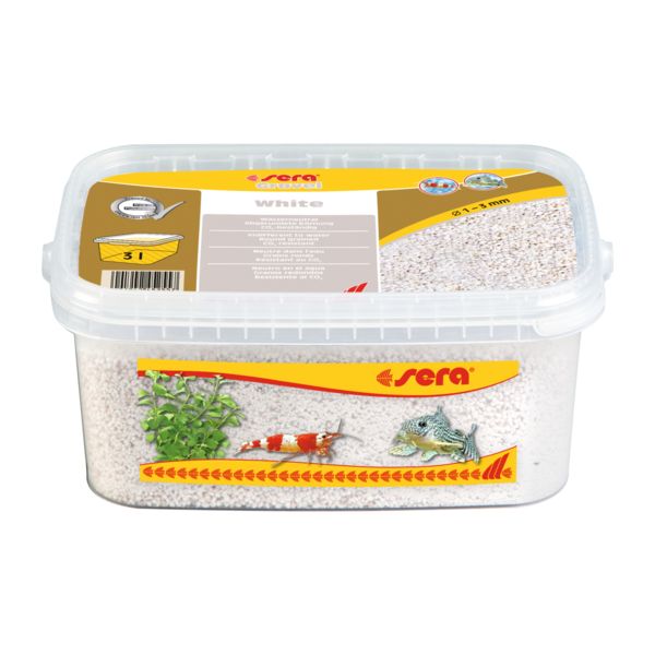 SERA GRAVEL WHITE Żwir do akwarium 1-3mm biały 3L