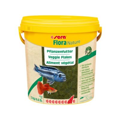 SERA FLORA NATURE 10L PŁATKI ROŚLINNY POKARM DLA RYB