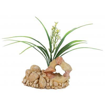 ZOLUX Dekoracja skała z rośliną T1