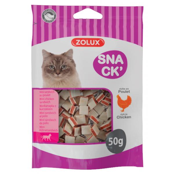 ZOLUX Przysmak dla kota mini kanapka z kurczakiem 50g