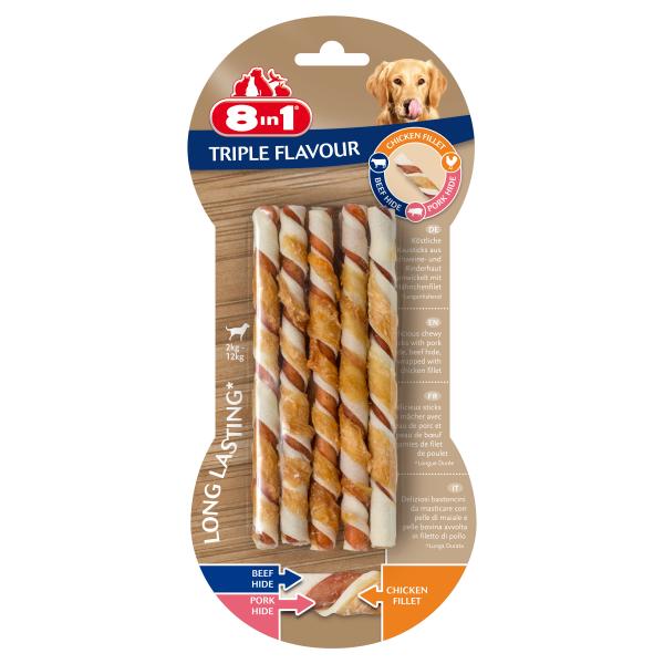 Przysmak 8in1 Triple Flavour Twisted Sticks 10 szt.