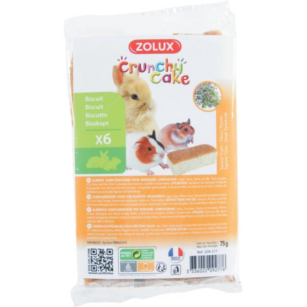 ZOLUX CRUNCHY CAKE tymianek 6szt. biszkopt