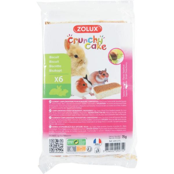 ZOLUX CRUNCHY CAKE orzech laskowy 6szt. biszkopt