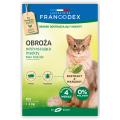 FRANCODEX Obroża dla kotów powyżej 2 kg odstraszająca insekty - 4 miesiące ochrony, 43 cm