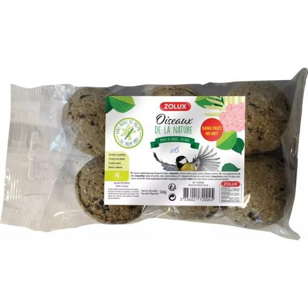 ZOLUX 6 kul tłuszczowych dla ptaków 540g