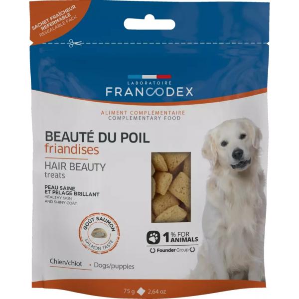 FRANCODEX Przysmak dla psa - piękna sierść 75g