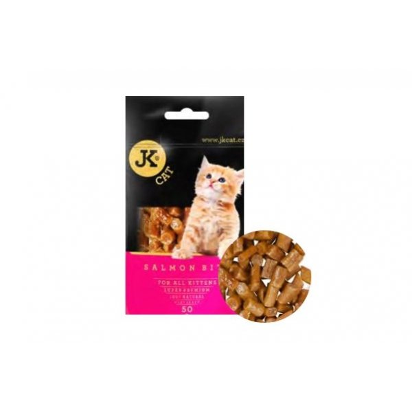 Kawałki Łososia karma JKCat 50g dla KOCIĄT KOTA