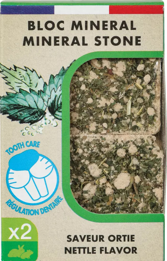 ZOLUX Kostki mineralne dla gryzoni i królików EDEN z pokrzywą 2szt. x 100g