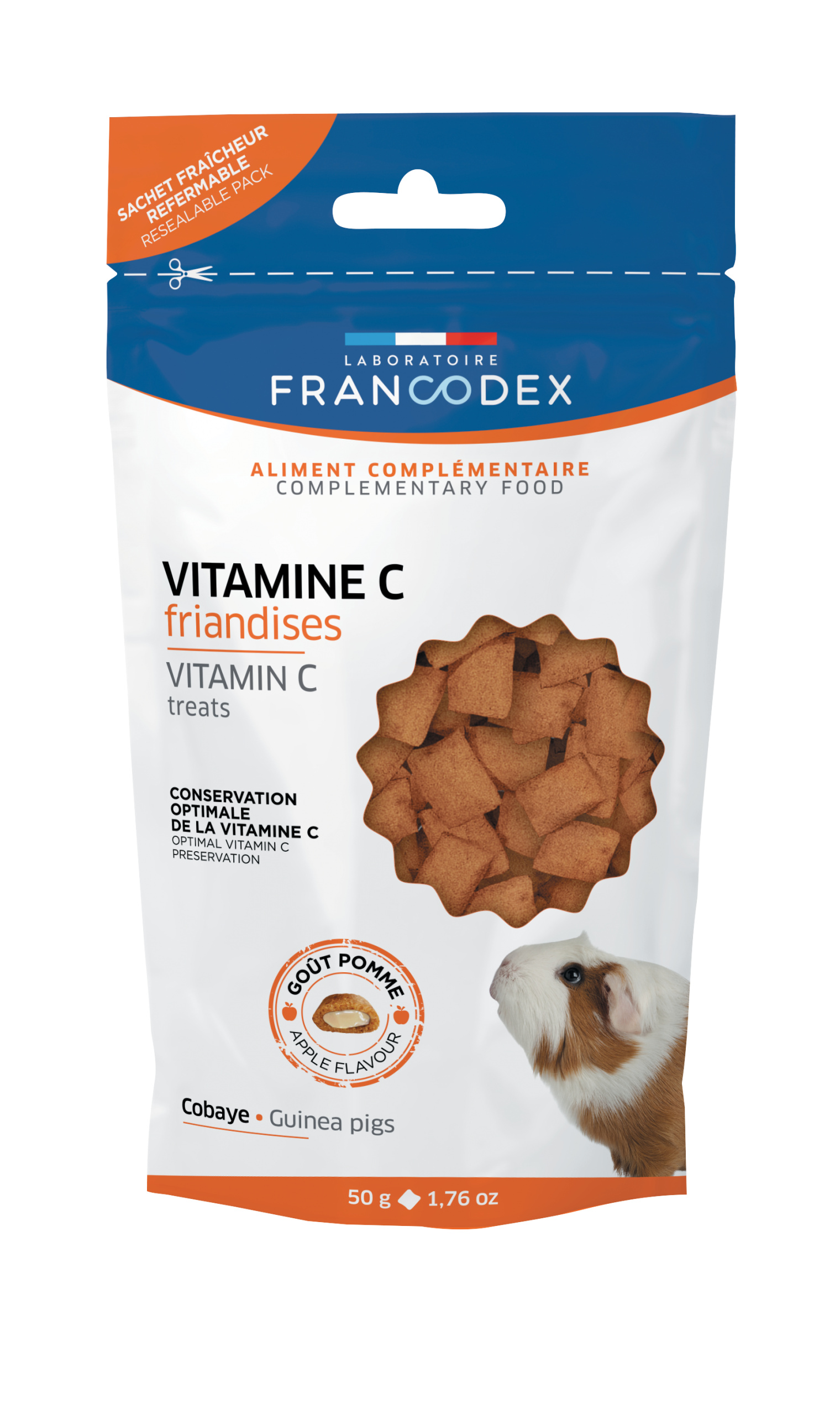 FRANCODEX Przysmaki z witaminą C dla świnek morskich 50g