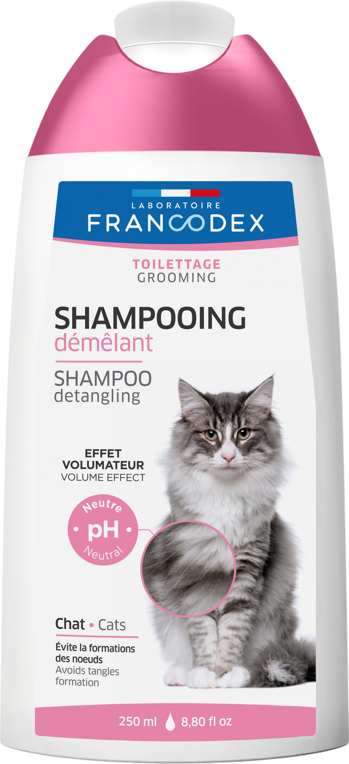 FRANCODEX Szampon 2w1 ułatwiający rozczesywanie dla kotów 250ml