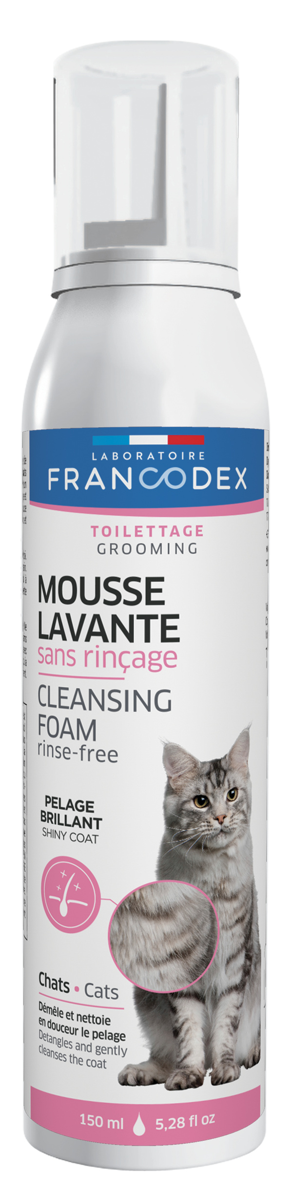FRANCODEX Pianka myjąca bez spłukiwania dla kotów 150ml
