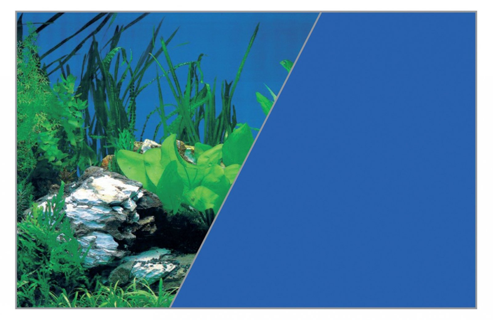 ZOLUX Tło dwustronne 60x120 cm rośliny skała/niebieskie