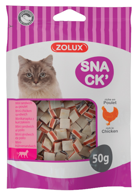 ZOLUX Przysmak dla kota mini kanapka z kurczakiem 50g