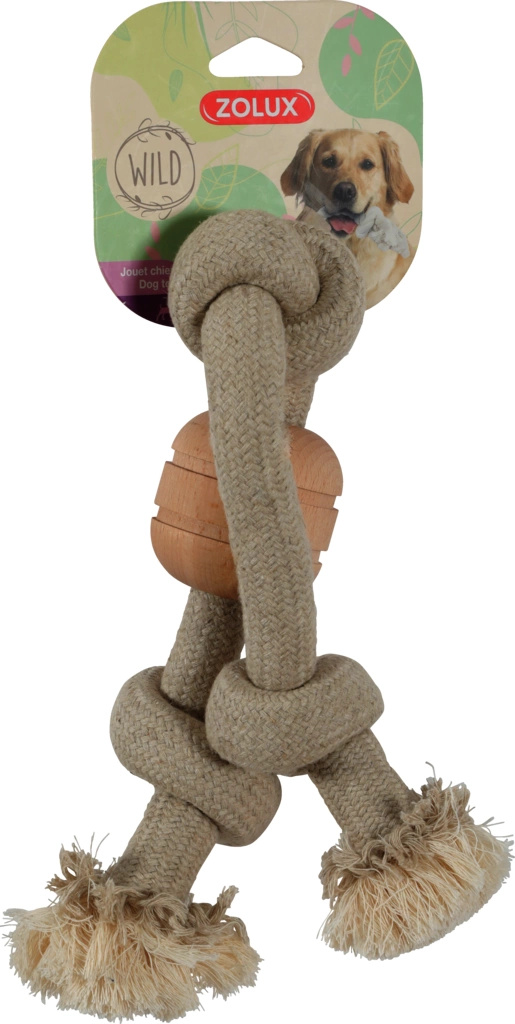 ZOLUX Sznur WILD MIX 3 węzły z drewnianym krążkiem