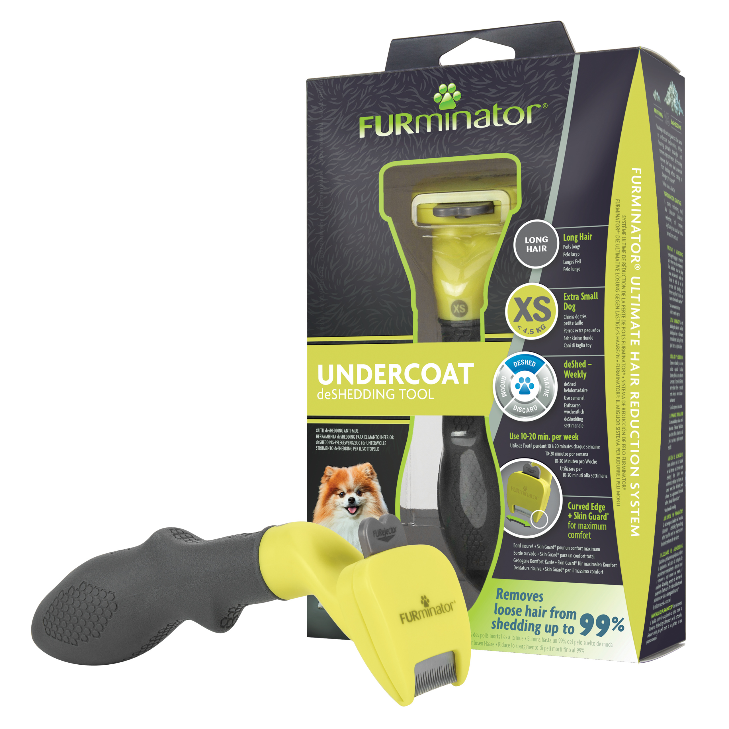 FURMINATOR dla psów długowłosych - Toy Dog - XS