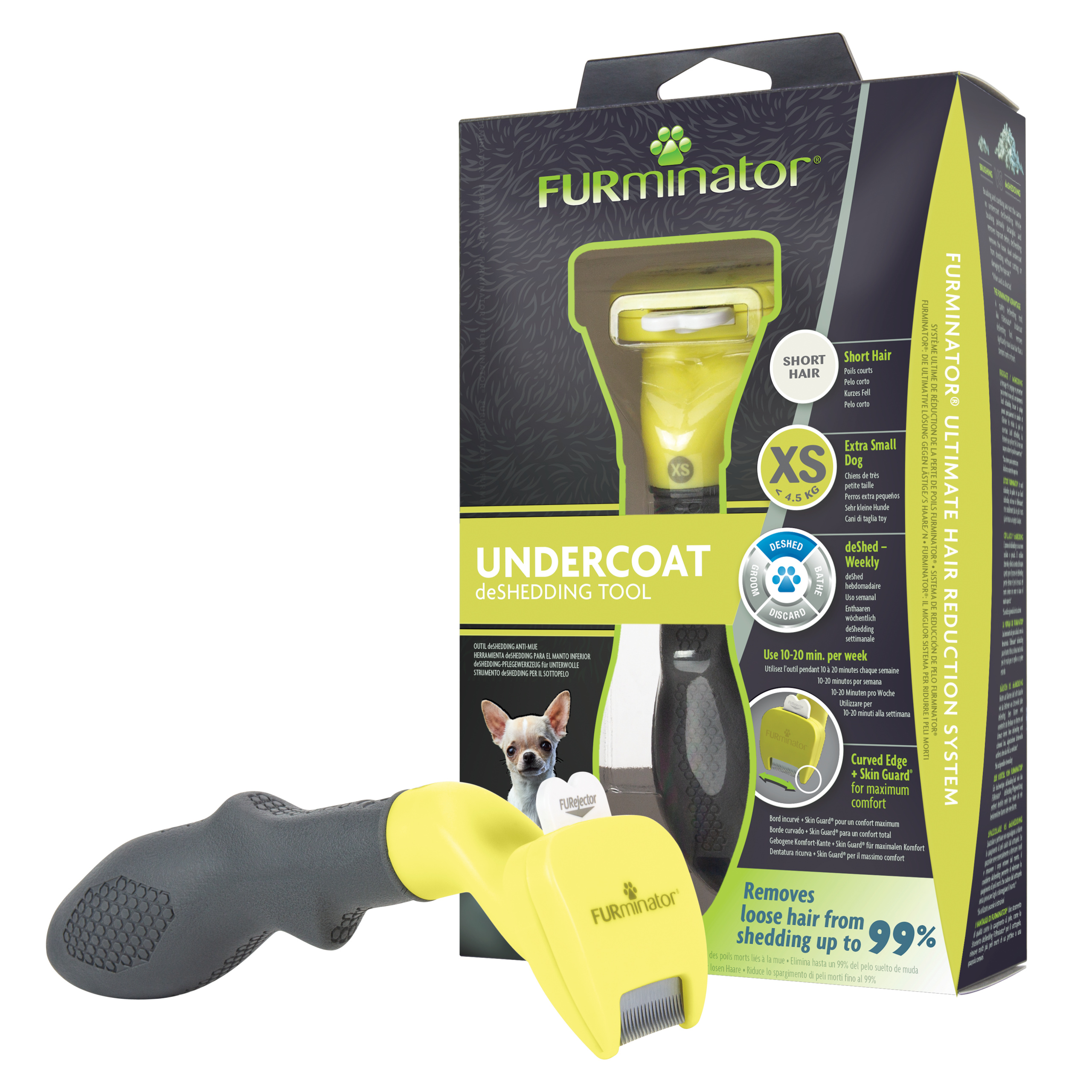 FURMINATOR dla psów krótkowłosych - Toy Dog - XS