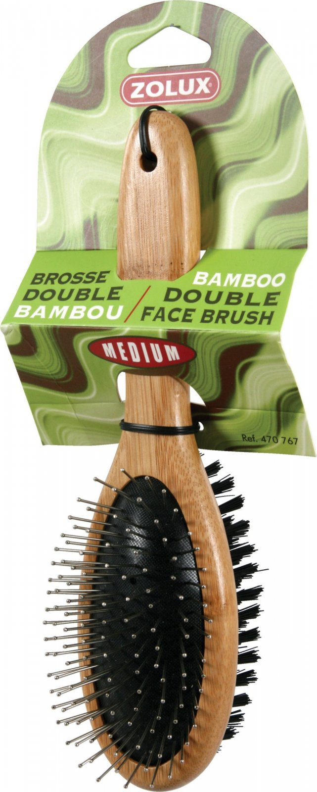 ZOLUX Szczotka podwójna Bamboo mała