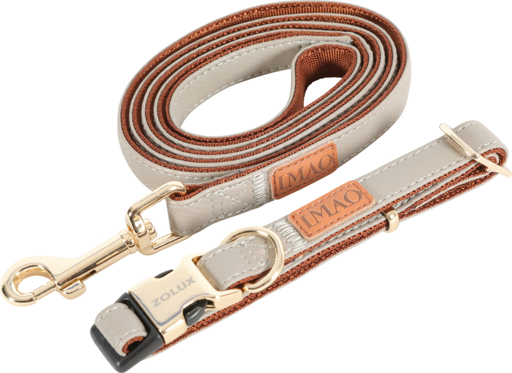 ZOLUX Smycz IMAO MAYFAIR 15 mm/1,2 m szara