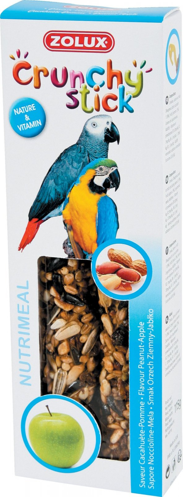 ZOLUX Crunchy Stick papuga orzech ziemny/jabłko 115g