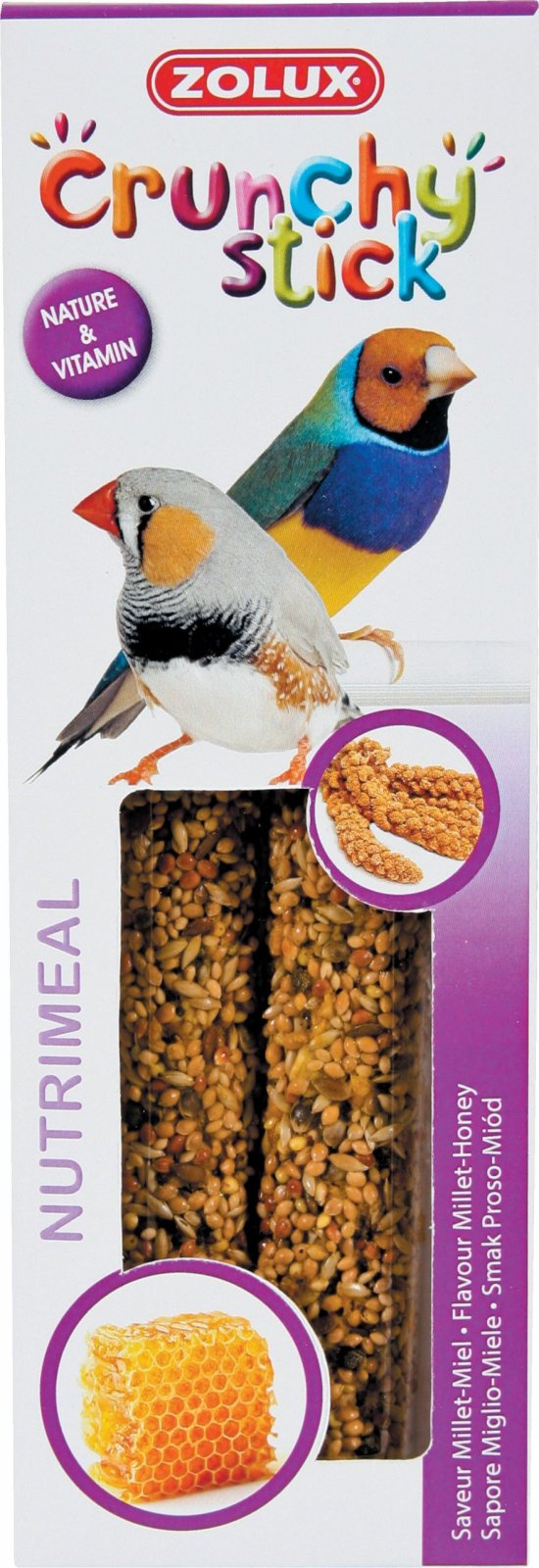 ZOLUX Crunchy ptaki egzotyczne proso/miód 85g