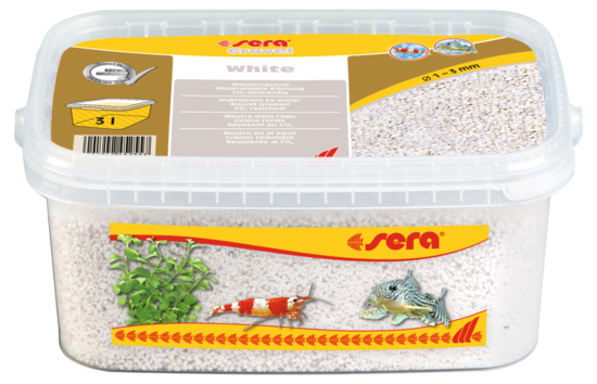 SERA GRAVEL WHITE Żwir do akwarium 1-3mm biały 3L