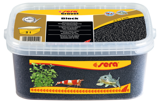 SERA GRAVEL BLACK Żwir do akwarium 2-3mm czarny 3L