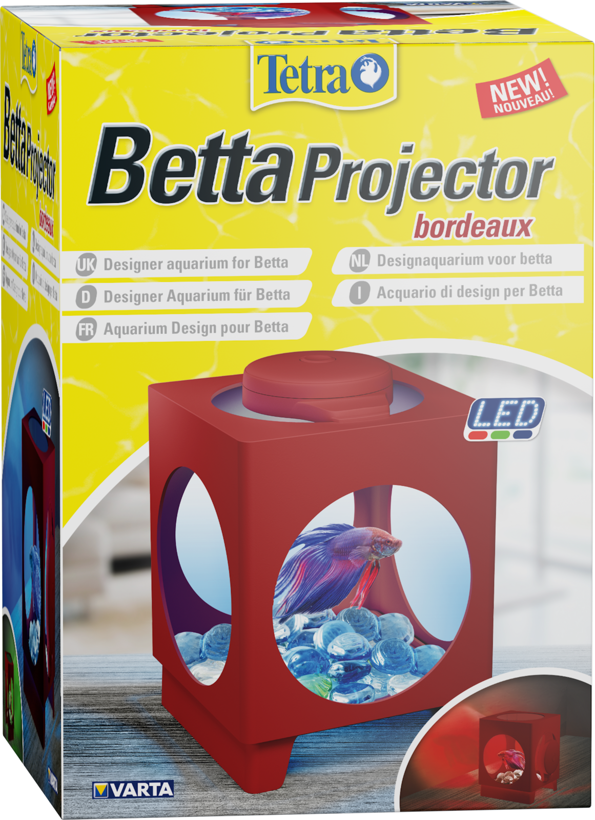 Tetra Betta Projector bordeaux 1,8 l - akwarium kol. bordowy