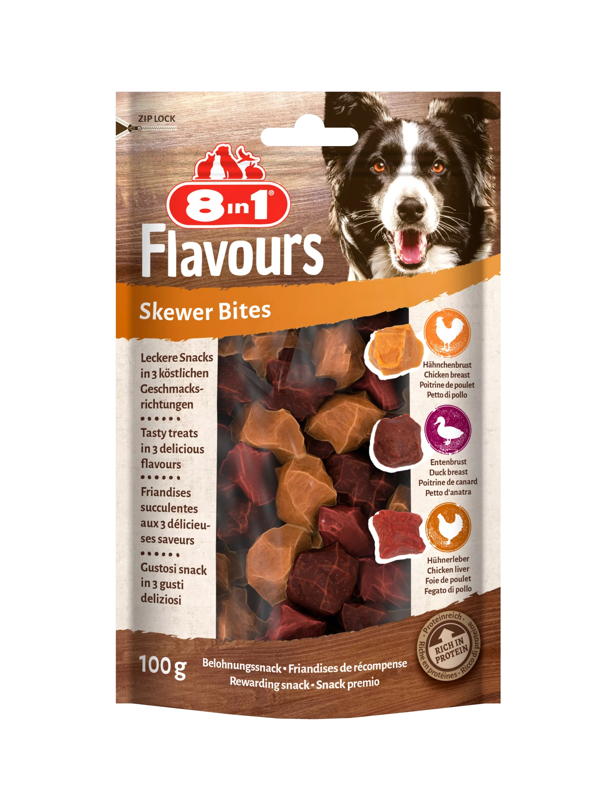 Przysmak 8in1 FLAVOURS Skewer Bites 100g